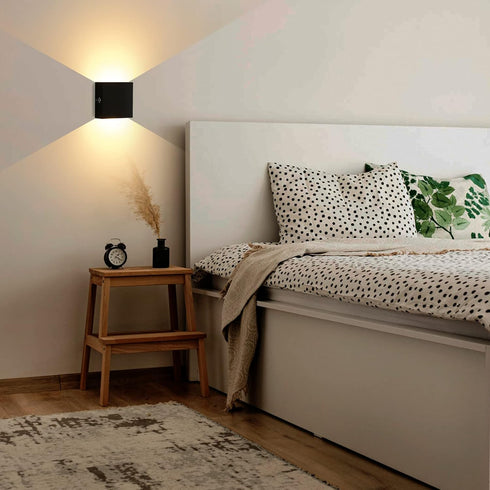 Set 2, Dimmable LG9939111 Lightess LED Wall Sconce Battery Powered of Touch Control Wall Lamp Rechargeable Black, Up