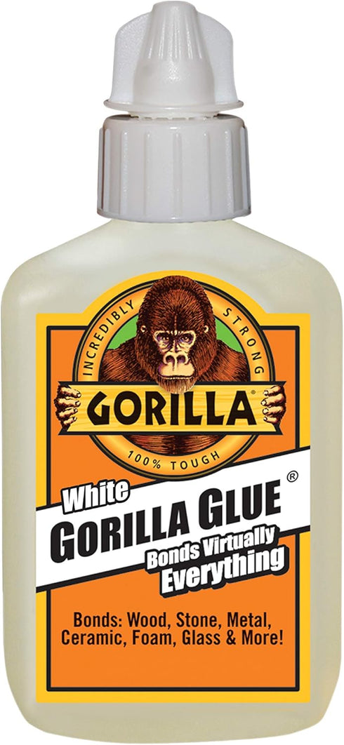 Gorilla White Gorilla Glue, Waterproof Polyurethane Glue, 2 Ounce Bottle