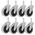 HOZEON 8Pcs 3 Inch Swivel Stem Caster,TPR Stem Casters,Heavy Duty TPR Stem