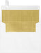 LUXPaper A2 Foil Lined Invitation Envelopes, Peel & Press, 4 3/8" x 5 3/4", White w/Gold LUX Lining, 70lb. Text, 50 Qty