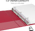 Samsill Durable 1.5 Inch Binder, Customizable Clear View, Red, 4 Pack, Made in the USA, Holds 350 Pages