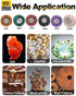 Rocaris 60 Pack Abrasive Buffing Wheels, 1/8" Shank Polishing Wheels for Rotary Tools, 1 Inch