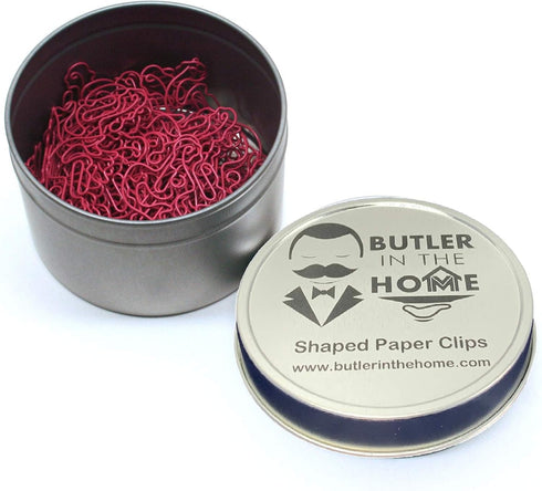Mermaid Shaped Paper Clips, 100 Count, Pink, Great for Collectors or Office Gifts, Comes in Round Tin with Lid