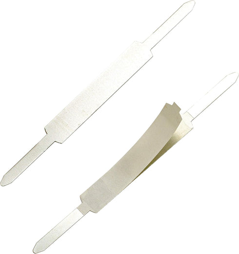 Officemate Self Adhesive Prong Paper Fasteners, Matte Steel Finish, 1 inch Capacity, Box of 100