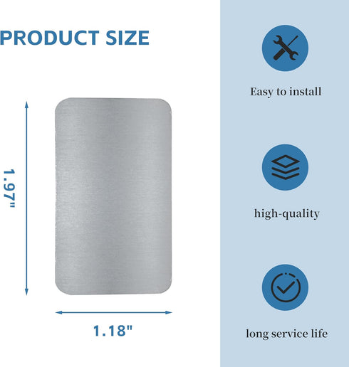 16 Pack 1.2" 2" Adhesive Metal Plates for Magnetic Mounts x Steel Strips with Adhesive Backing Fits for Magnets on