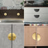 PILYON 2 Pack 64mm Drawer Knobs Chinese Retro Wardrobe Door Handle Semi-Circular Brass Cabinet Drawer Bedside Table