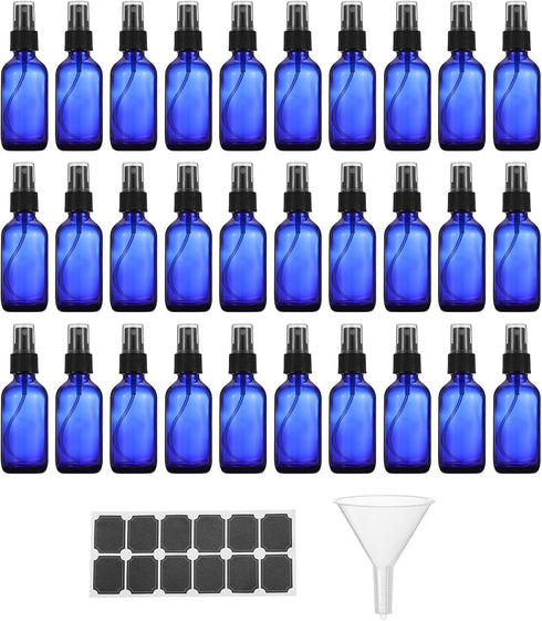 PATIKIL 30ml Plastic Spray Bottles - 48pcs Nozzle Leak Proof Empty Water Mist Sprayers with Funnel