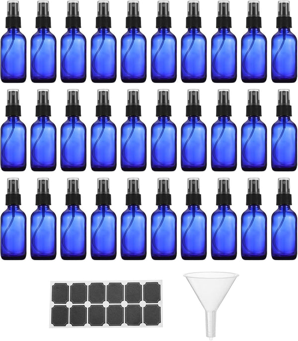 PATIKIL 30ml Plastic Spray Bottles - 48pcs Nozzle Leak Proof Empty Water Mist Sprayers with Funnel