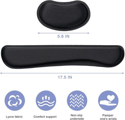 Hoewina Keyboard Wrist Rest,Ergonomic Wrist Rest,Superfine Fabric and Gel Memory Foam Wrist Pad for Computer Keyboard