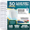 Premium Clear Plastic Sheet Protectors for 3 Ring Binder, 8.5 x 11, 50 Sleeves for Paper & Documents