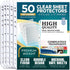 Premium Clear Plastic Sheet Protectors for 3 Ring Binder, 8.5 x 11, 50 Sleeves for Paper & Documents