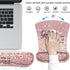 Ergonomic Mouse Pad Wrist Support and Keyboard Wrist Rest Set with Coasters, Non-Slip PU Base, Easy Typing and Relieve Wrist Pain, Perfect for Home Office Working Studying, Bible Verse Psalm 46:5