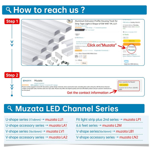 Muzata 20PACK V-shape LED Channel Extension Connectors for V1SW Aluminum LED Channel for Seamless Lighting Project