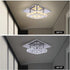 Small Led Chandelier Semi Flush Mount Crystal Lighting Modern Ceiling Crystal Lamp for Bedrooms Dinning Rooms Hallway