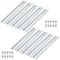 10 Piece Aluminum DIN Rails, 12 Inches Long, 35mm Wide, 7.5mm High, Top Hat Slotted with RoHS, Extra Premium Screws
