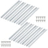 10 Piece Aluminum DIN Rails, 12 Inches Long, 35mm Wide, 7.5mm High, Top Hat Slotted with RoHS, Extra Premium Screws