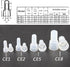 Rextin 1000pcs CE2 Closed End Wire Crimp Connectors, Protective Terminals