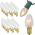 Iconikal 24-Count C7 Night Light Candelabra Bulbs 5-Watt, Clear for Lamps Nightlights