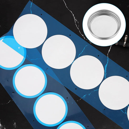 50pcs Synthetic Filter Paper Stickers, 84mm Diameter Adhesive Filter Discs for Mushroom Cultivation, 0.3 µm