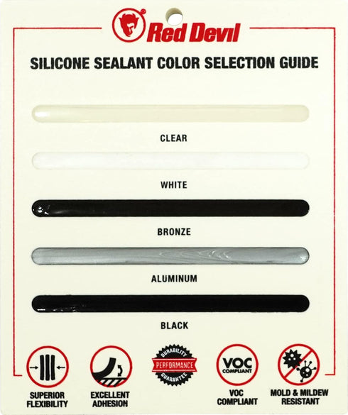 Red Devil 0816 100% Silicone Sealant; Architectural Grade RTV Sealant, 9.8 oz Tube, White, 1-Pack