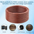 18AWG 18/5 5 25FT Thermostat Wire Solid Copper Conductor Low Voltage HVAC Cable for Thermostats, Alarm Systems