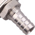 Stainless Steel 3/8" Hose Barb, Hex Bulkhead Straight Fitting, Barbed Thru-Bulk Head