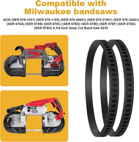 2 Pack 650721-00 Bandsaw Rubber Tires Replacement for Dewalt Portable Band Saw Parts