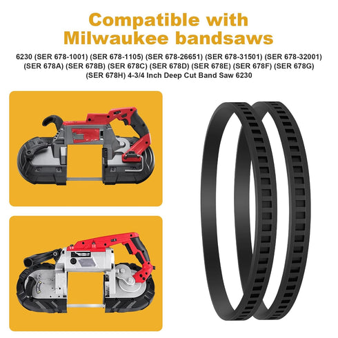 4 Pack 650721-00 Bandsaw Rubber Tires Replacement for Dewalt Band Saw and Milwaukee Bandsaw Pulley Tires DWM120 A02807