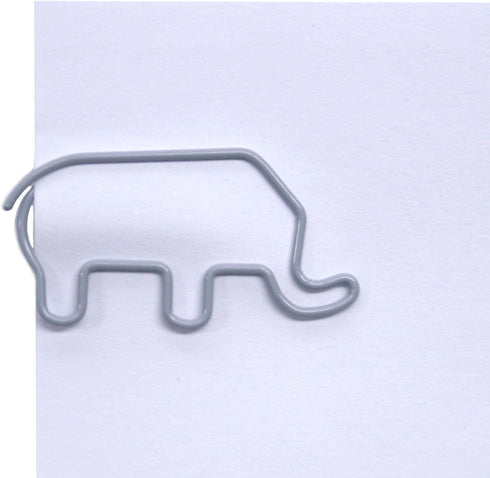Butler in the Home Animal Elephant Shaped Paper Clips, 100 Count in Silver Tin and Gift Box