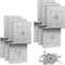6 PCS Metal Z Bracket for 2x4 Cross Joist and 4x4 Post, Metal Joint Corner Brace Support for Roofing and Furniture