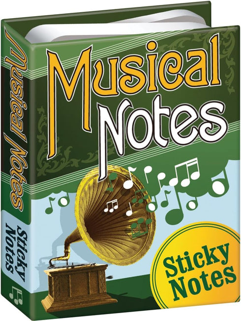 The Unemployed Philosophers Guild Musical Notes - Sheet Music Themed Booklet with Self-Sticky Individual Notes Inside,