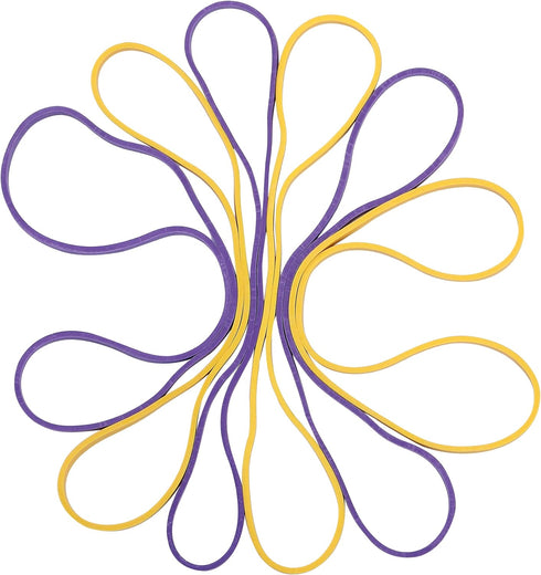 Mr. Pen Large Rubber Bands, 110 Pack, Purple and Yellow, Extra Large Office Supplies, 7 Inch Rubber Bands