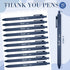 Chiisong 100 Pcs Thank You Pen Bulk Multicolor Ballpoint Pen for Server Employee Appreciation Gift for Coworker Team