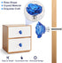 Yetaha Blue Crystal Drawer Knobs, 5PCS Rose Shape Glass Handles for Cabinet Pulls, with Screws