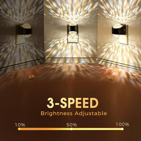 Dimmable Briignite Night Light, Night Lights Plug into Wall, LED Projector Night Light, Soft White for Bedroom