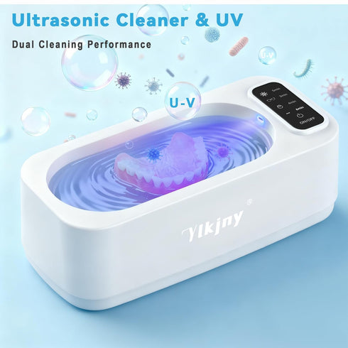 ylkjny 55KHz 400ml 4 Ultrasonic Jewelry Cleaner, Ultrasonic Cleaner with Cleaning Modes & LED Light, Ideal for Jewelry