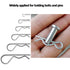 24 Pcs Cotter Pin Assortment Kit, Heavy Duty Zinc Plated Spring Fastener Kit for Hitch Pin Lock System