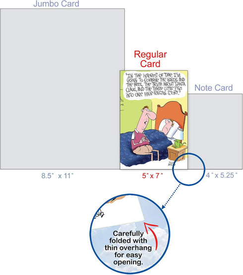 NobleWorks Happy Father's Day Greeting Card, Funny Humor for Dad or Stepdad, Notecard with Envelope, Storytime C3579FDG