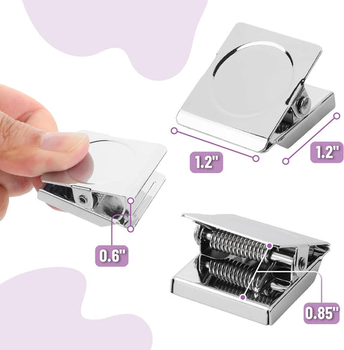 Mr. Pen Magnetic Clips, 8 Pack Silver Metal Clips, 1.2 Inch Refrigerator Magnets