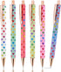 Bling Metal Pens, 6 Pack 1.0 mm Click Retractable Ballpoint Pens, Black Ink Medium Point Gift Pens for Journaling