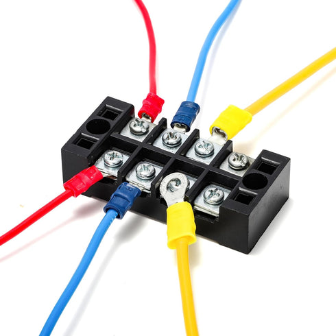 HKS 60PCS Insulated Ring Terminal #10 Yellow 12-10 AWG, Tinned Red Copper Electrical Connector Kit