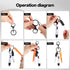 Nurse Pen Set, Retractable Ball Pen, Highlighter Permanent Marker Pen with Nursing Keychain Clip (Black)