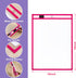 Nezyo 50 Pieces Dry Erase Pockets, Reusable Plastic Sleeves for Classroom, Shop Holder Order Pockets (Rose Red)