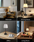 4000mAh Dimmable KDG Cordless LED Table Lamp, Portables Fabric Shade Desk Lamps, Rechargeable Battery Powered Lighting