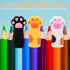 SAFIGLE 6Pcs Cat Paw Pencil Toppers, Kawaii Animal Pencil Toppers for Kids, Classroom Prizes, and Party Favors