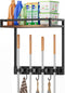 Broom Holder Wall Mount with Shelf Load 66LBS Broom and Mop Organizer