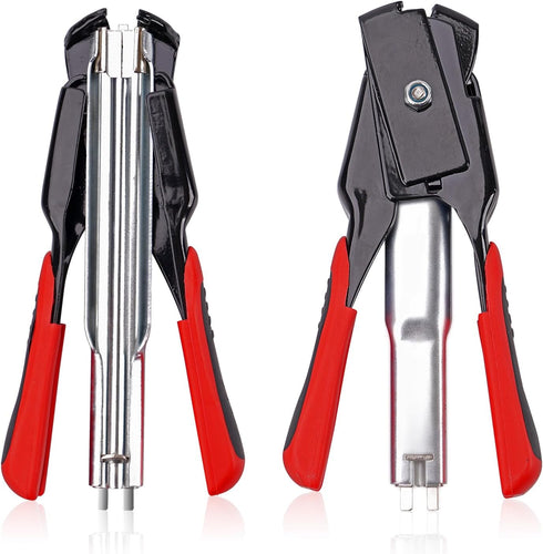 2500pcs Hog Ring Pliers Kit Automatic with Nails for Chicken Wire Fencing Fastening Clamp Fencing Tool C Ring Stapler