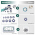JMINRUN 530PCS Set M2-M12 Metric Nylon Insert Lock Nut Assortment Kit, Stainless Steel Standard Thread Nylock Nuts