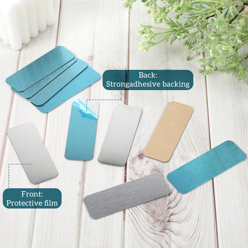 SULIKJHUI 10pcs Counter Adhesive Metal Plate, Metal Strips With Adhesive Backing for Under Cabinet Lights Mount, Sticky