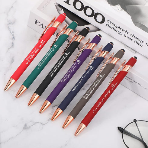 Fumete 49 Pcs Bible Verse Ballpoint Pens - Christian Stylus Pen with Inspirational Quotes for Office and Church